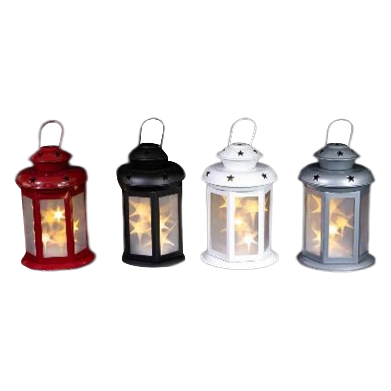 3D Hollow Hardware Decorative Handheld Lantern