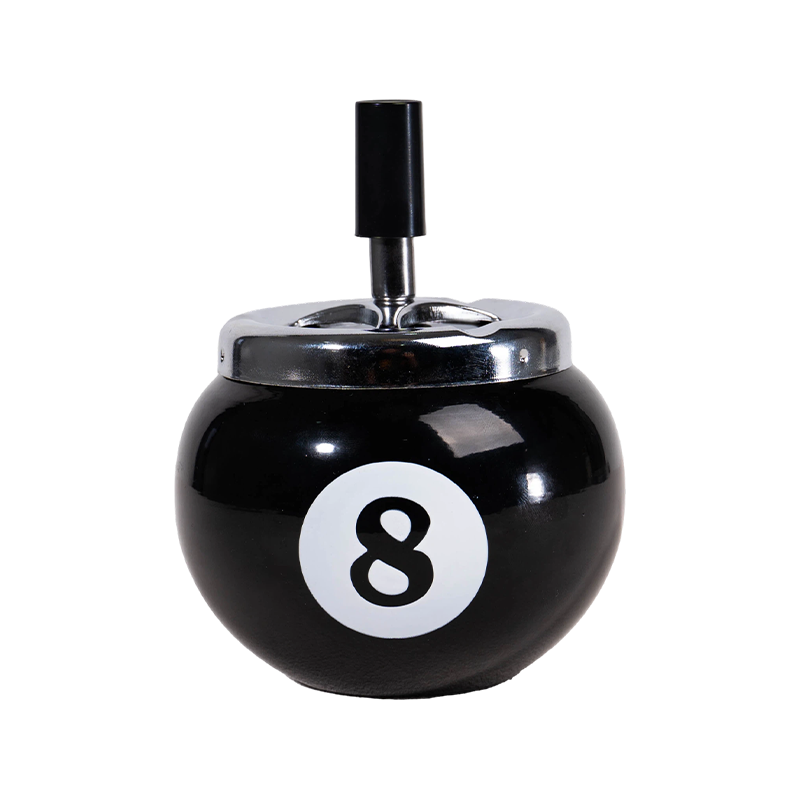 Billiard Ball Shaped Decorative Metal Ashtray