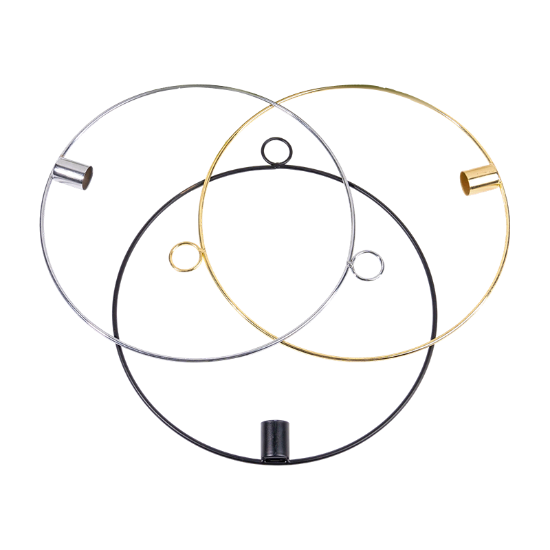Wall-Mounted Metal Ring Creative Background Decorative Candlestick